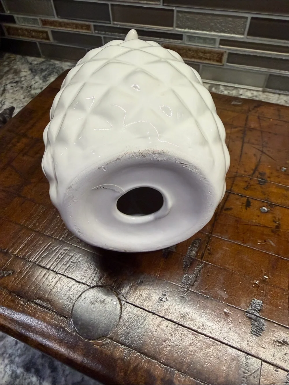 White Ceramic Pineapple